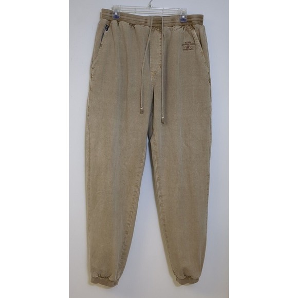 Crazy Shirts‎ Hawaii Chino Pants Mens XL Beige Kona Coffee Dyed Drawstring - Picture 1 of 13